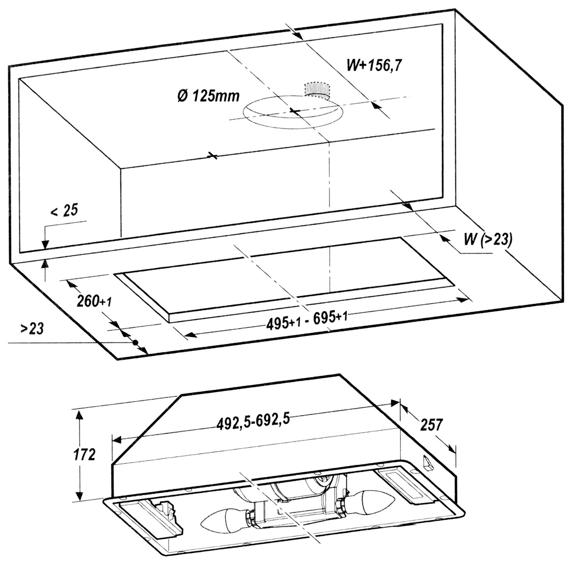8155218 Вытяжка полновстраиваемая Jetair VIERA GR/A/52 серебристый STDN-0029910 - Вид №9