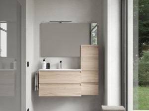 Подвесной шкаф для умывальника с держателем для полотенец