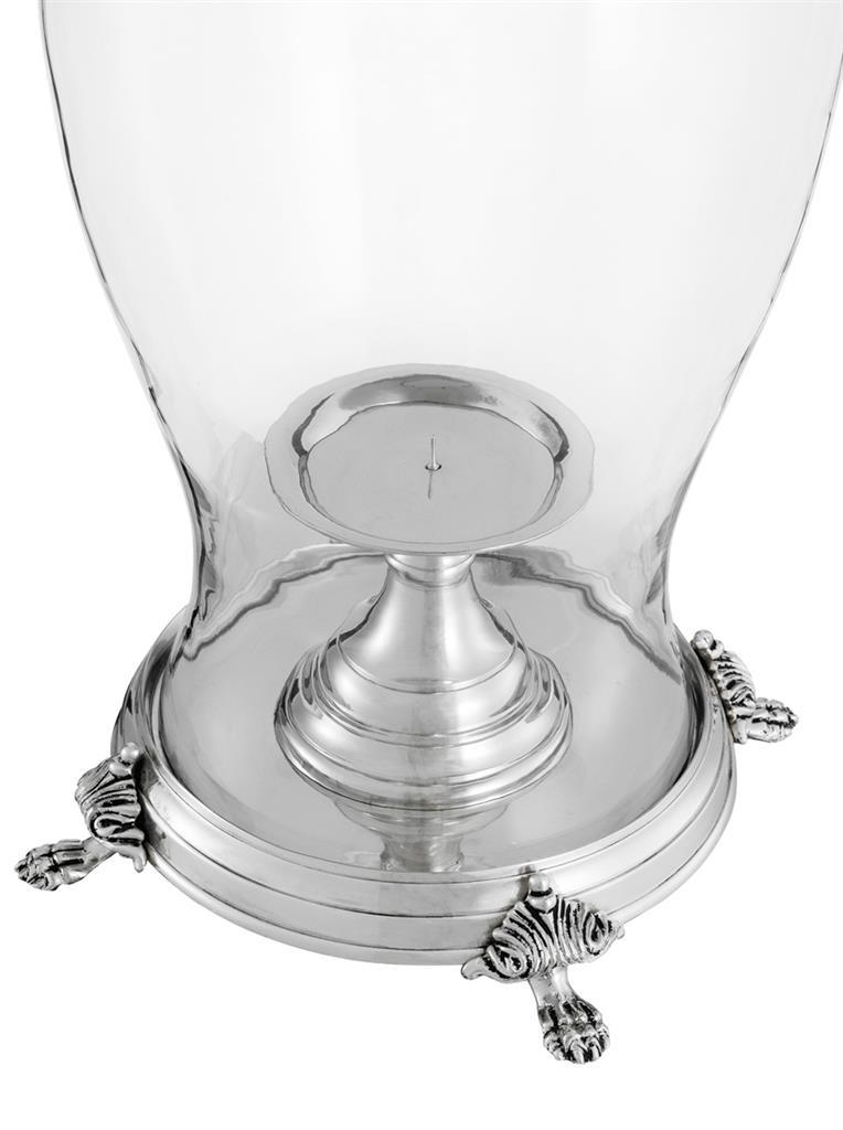 Подсвечник стеклянный на серебряном основании прозрачный Splendido от Eichholtz EICHHOLTZ EICHHOLTZ 060404 Прозрачный;серебро  - Вид №1
