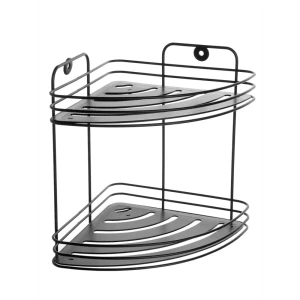 Полка угловая Raindrops Black W7256 2 яруса 20x20x23.5 см 84621290 STLM-2158507