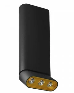 Спот потолочный светодиодный на 3 лампы 39 см графит "Фергус" 8005/3CL-BK-GD LUMIEN HALL ФЕРГУС 00-3949059 Черный