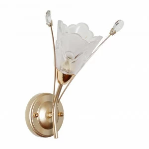 Бра со стеклянным плафоном белое "Подснежник" 294026301 MW-LIGHT ФЛОРИСТИКА 00-3930166 Белый;золото