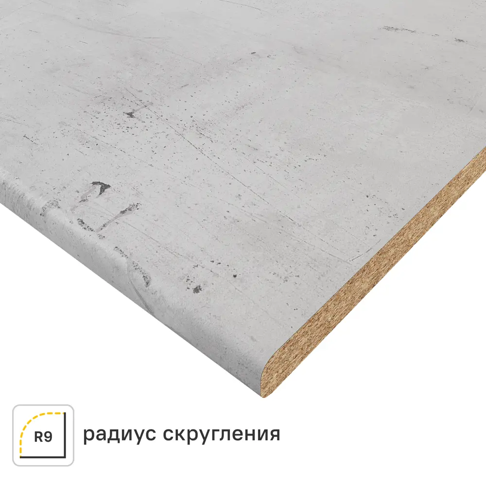 Столешница KONSENSA Фристайл 60x240x2.5 см ДСП цвет серый 89452034 STLM-2077580 ДСП Прямой угол