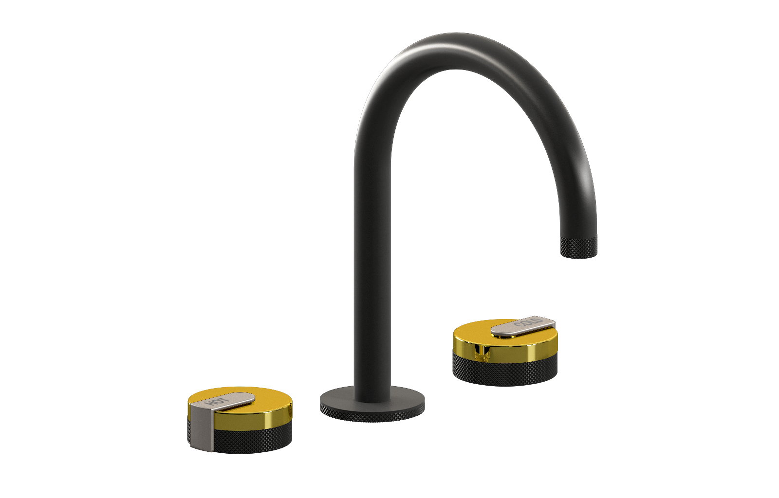 E-11512-R1PB-L1SN-BK Смеситель для умывальника на 3 отвертия GRAFF MOD+