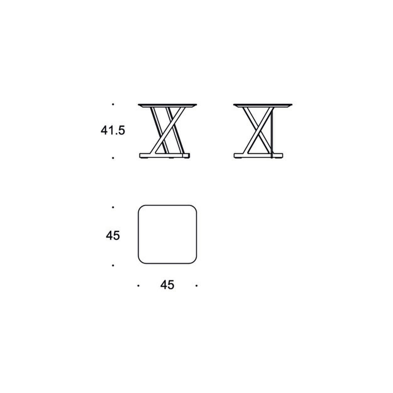 Квадратный металлический журнальный столик Busnelli JAGGER ARCH-00027891 - Вид №2