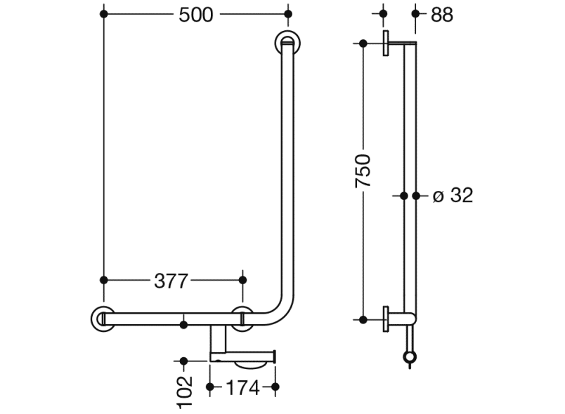 900.22.11460 угловая ручка HEWI System 900 - Вид №4