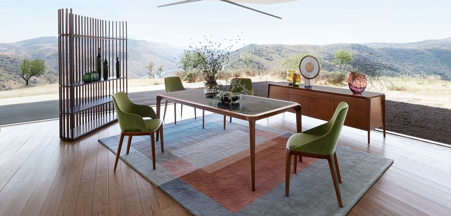 Прямоугольный выдвижной стол из дерева и керамики ROCHE BOBOIS Les Contemporains ARCH-00043582 - Вид №1