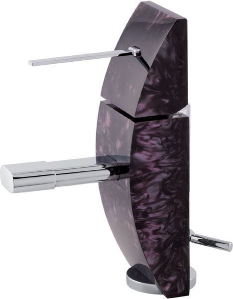 7350-201 Mariner Eau de Mariner, однорычажный смеситель для раковины с донным клапаном, цвет черный жемчуг 