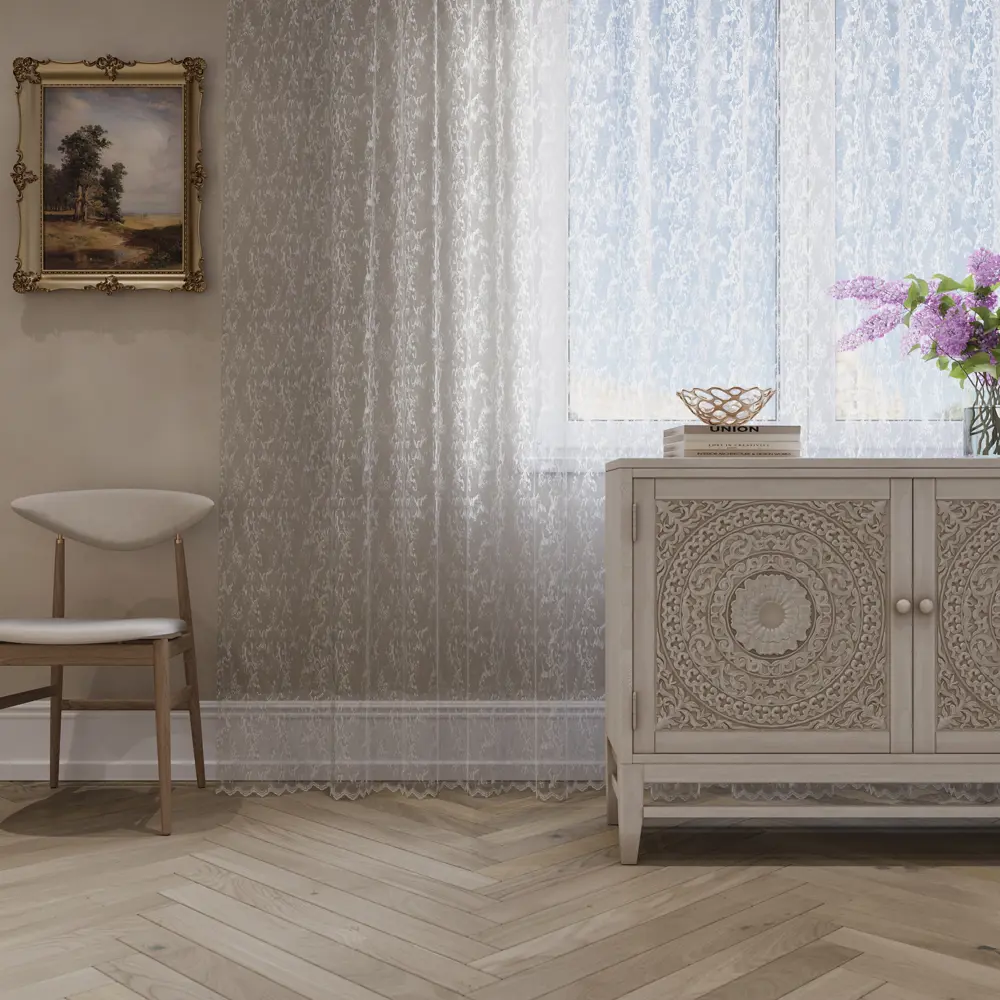 Тюль на ленте Aromo 300x280 см цвет серый 84653521 STLM-2149564 MIAMOZA 