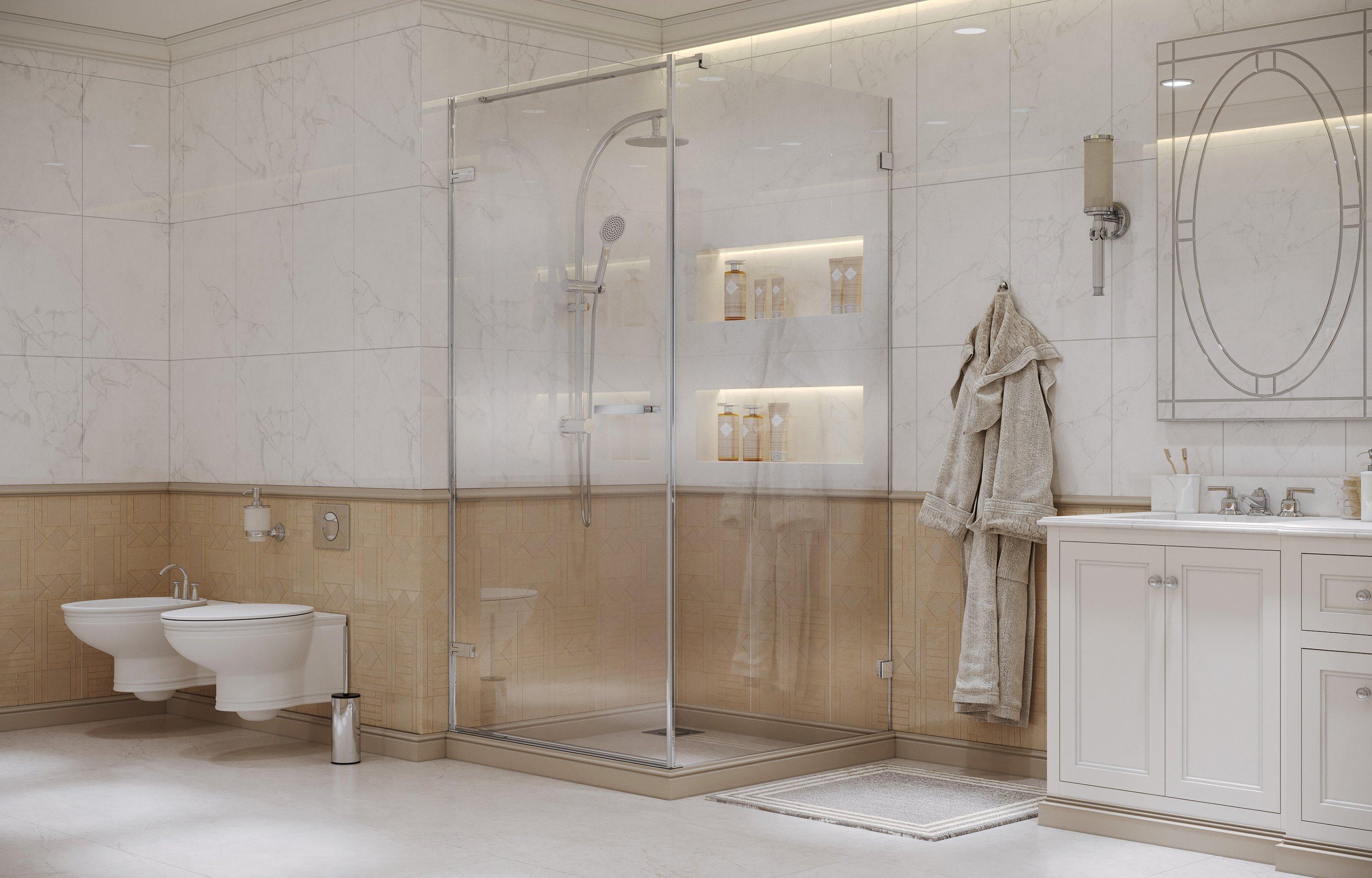 Душевое ограждение Ambassador Abner 10011101L (900x900x2000), 1 место  - Вид №1