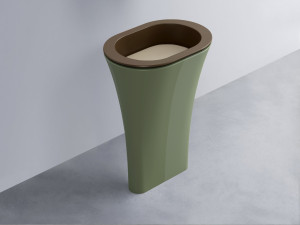 AMLA65-CA+AMPILO-AV+AMCOLO-AG Раковина Amedeo Ovale отдельностоящая cielo Enjoy + Amedeo