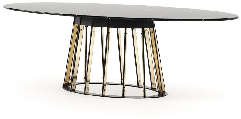 Laskasas Овальный обеденный стол из мрамора  Lk2224  - Вид №2