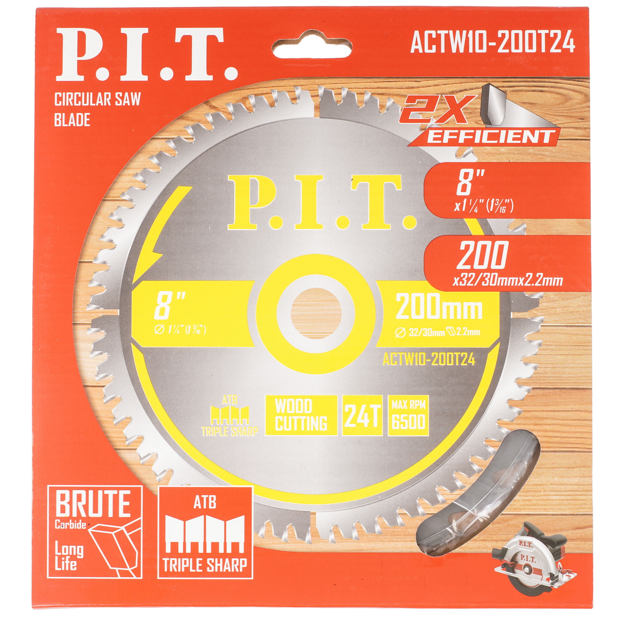 Диск пильный P.I.T. ACTW10-200T24 9196787 PIT STDN-0144563 - Вид №2