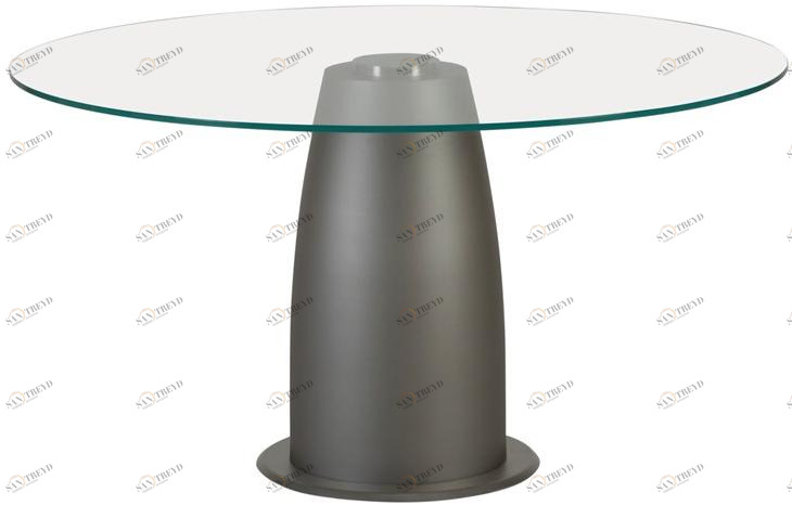 Tonin Casa Круглый стеклянный стол с основанием из окрашенной стали sun-id-1409451