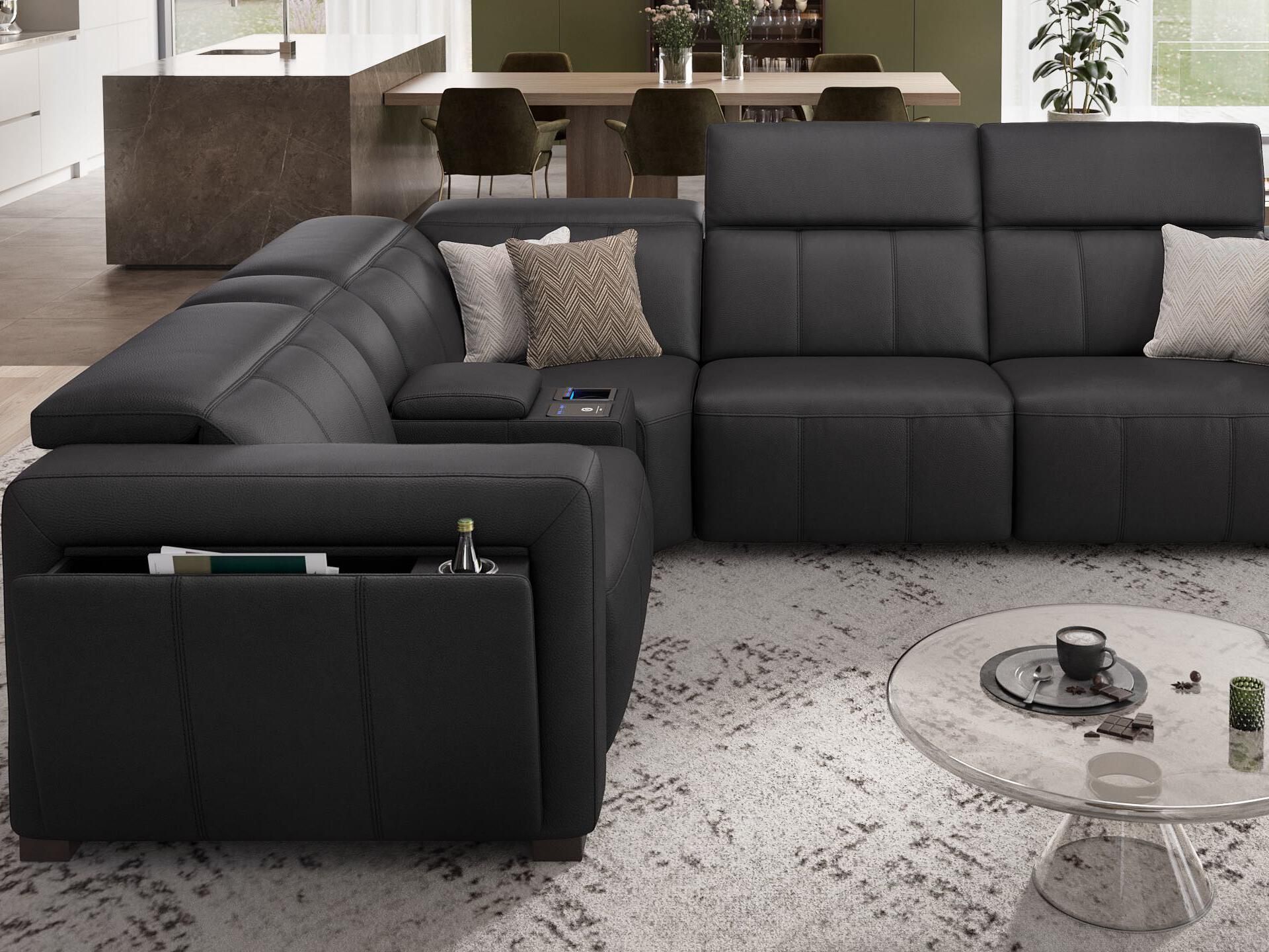 Кожаный угловой диван Sofanella Анкона ARCH-00017066 - Вид №1