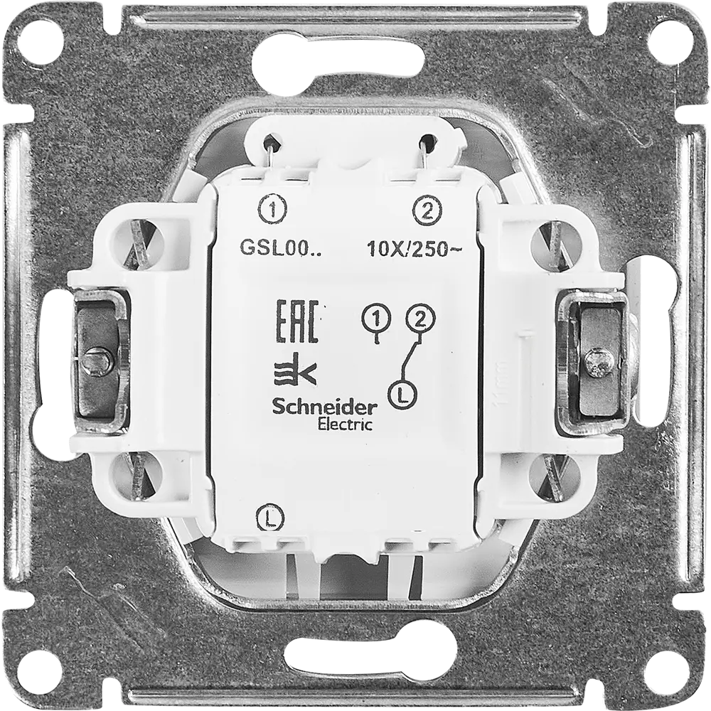 Schneider Electric Glossa — встраиваемый переключатель с 1 клавишей, белый глянец 86710546 STLM-0070865 - Вид №2