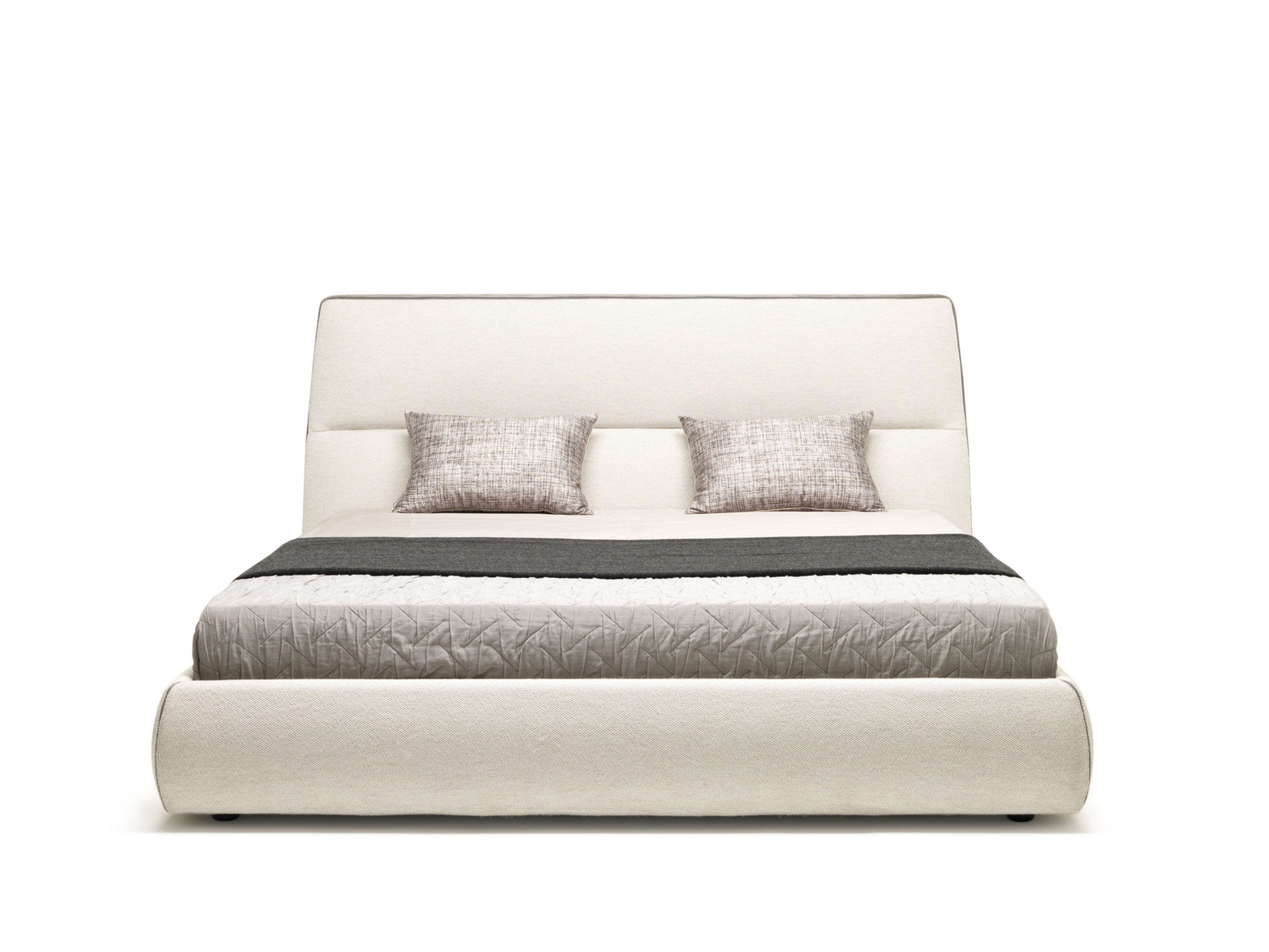 Двуспальная кровать-контейнер с мягким изголовьем MisuraEmme COSY ARCH-00040461