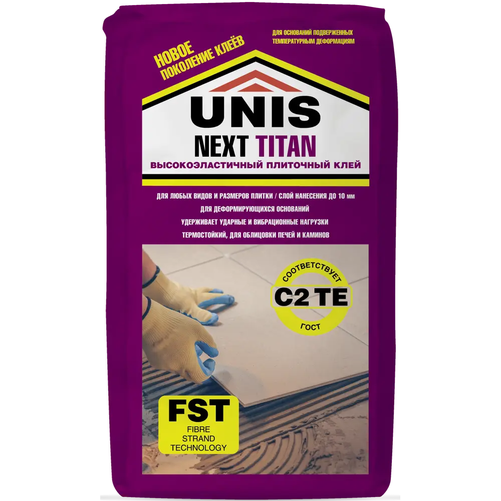Клей для плитки высокоэластичный Unis Next Titan 25 кг Без серии STLM-2198072