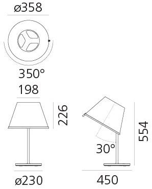 Artemide Настольная лампа с прямым светом на пергаментной бумаге Choose sun-id-1456824 - Вид №4