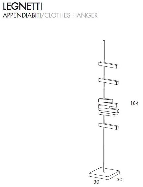 ARKOF LABODESIGN Вешалка из нержавеющей стали и дерева sun-id-1378932 - Вид №8