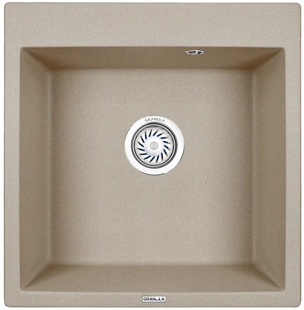 91329159 Врезная мойка Krona КА-00006881 51x52x20 см кварц цвет песочный STLM-0880691