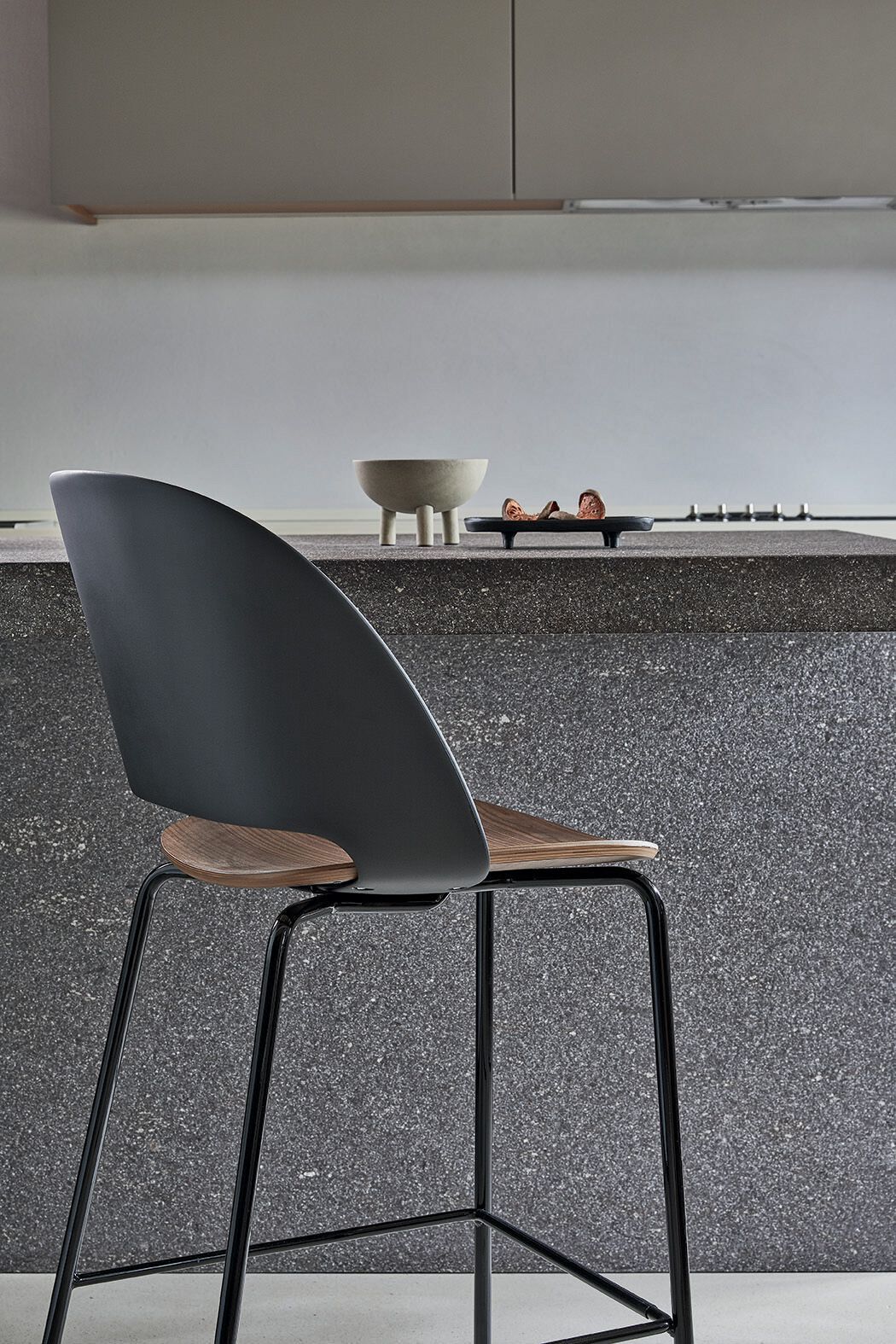 Высокий стул из полипропилена и дерева со спинкой Bontempi Casa Поло ARCH-00054664 - Вид №1