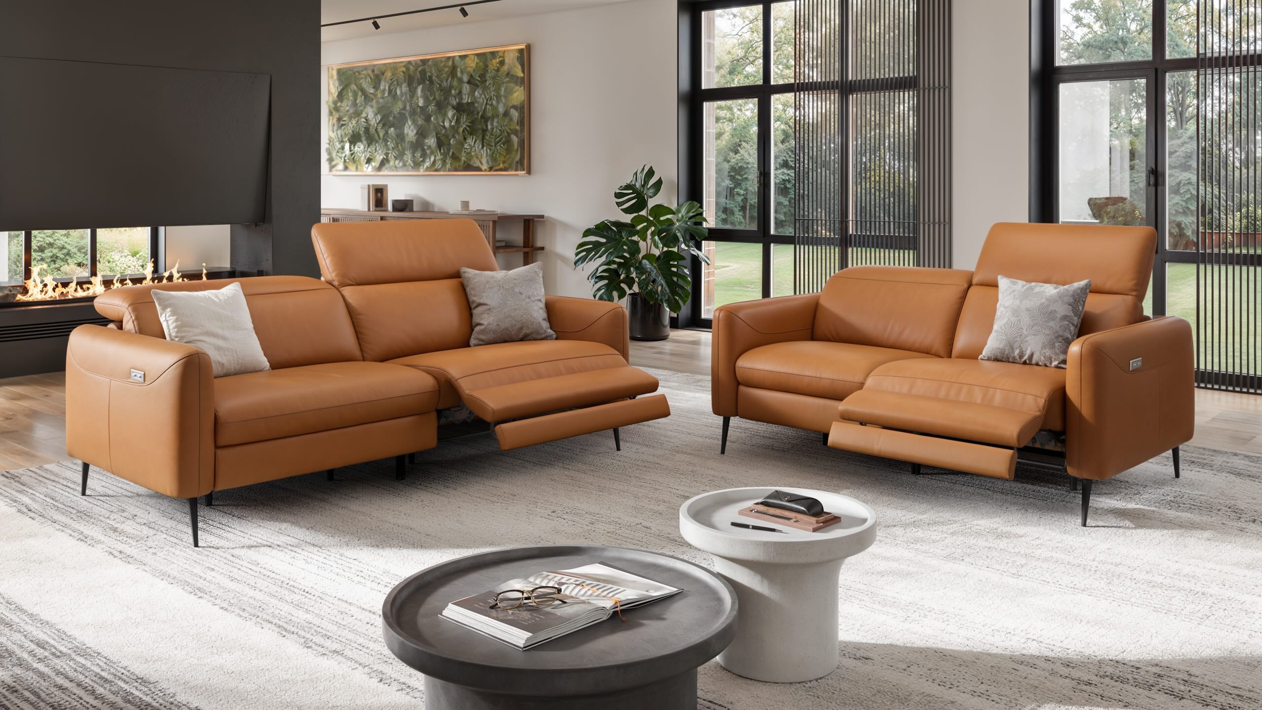 2-местный кожаный диван Sofanella Мессина ARCH-00119834 - Вид №1