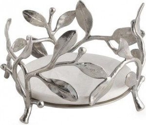 10636976 Michael Aram Набор подставка и стоппер для вина Michael Aram Лавровый лист, сталь Сталь