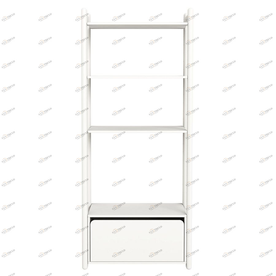 Гарнитур Maxi В, 1 полка и 1 комод, белый Flexa 812630440