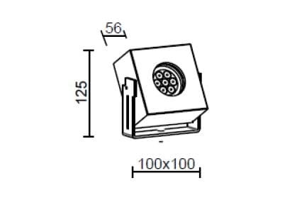 Регулируемый алюминиевый светодиодный прожектор Brillamenti куб ARCH-00074769 - Вид №2