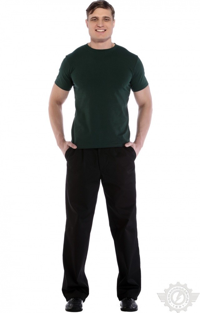 4958305 Футболка темно-зеленая  Одежда для официантов  размер 3XL(56-58) Спецодежда  - Вид №8