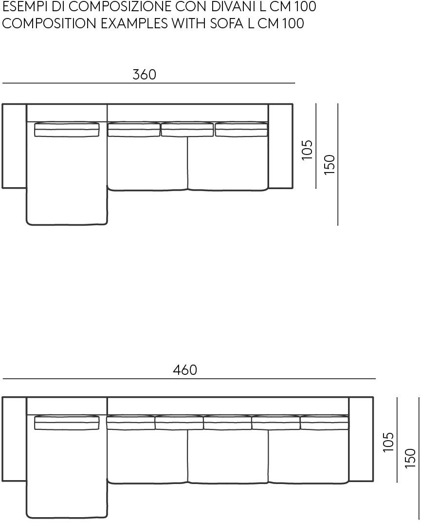 DE PADOVA Диван из ткани с шезлонгом sun-id-1381442 - Вид №8