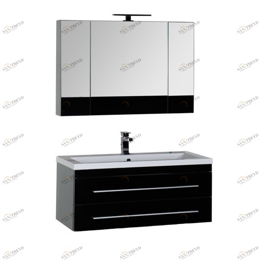 Комплект мебели Aquanet Нота 100 черный (камерино) 00168974