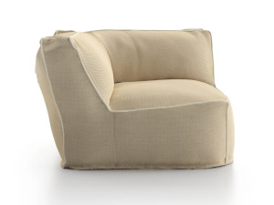 Угловое садовое кресло из ткани