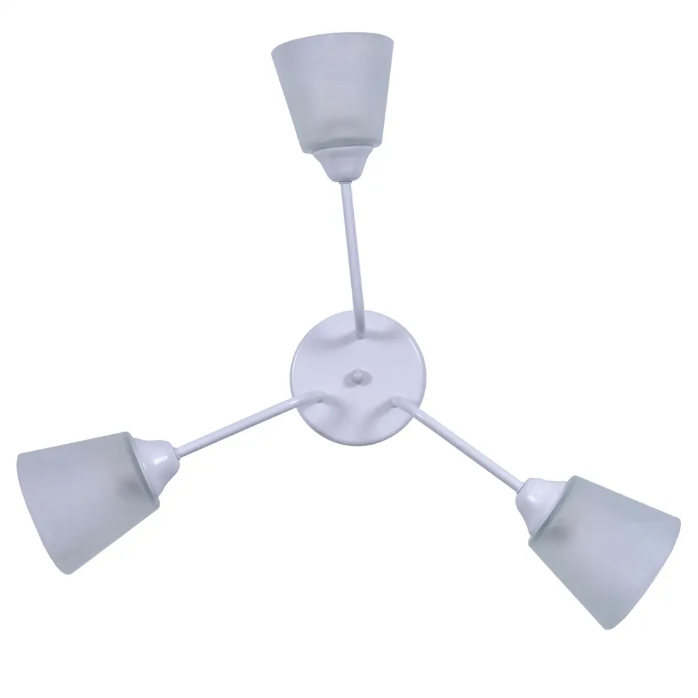 Люстра потолочная «Юкка» КС30096/3C, 3 ламп, 9 м², цвет белый/белый КЛЮЧНИК STLM-2168034 - Вид №1