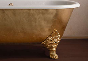 Gentry Home Bexley Cast iron bathtubs with feet Цветочный хром GH101716  - Вид №1