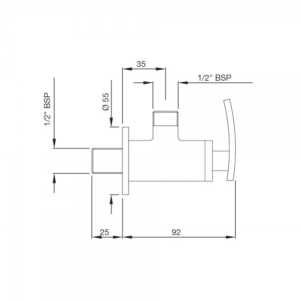 SIG-ABR-41053 Угловое подключение Artize Signac Античная бронза  - Вид №1