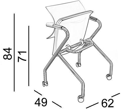 Luxy Кресло раскладное с подлокотниками на колесиках Aire jr sun-id-1516297 - Вид №2