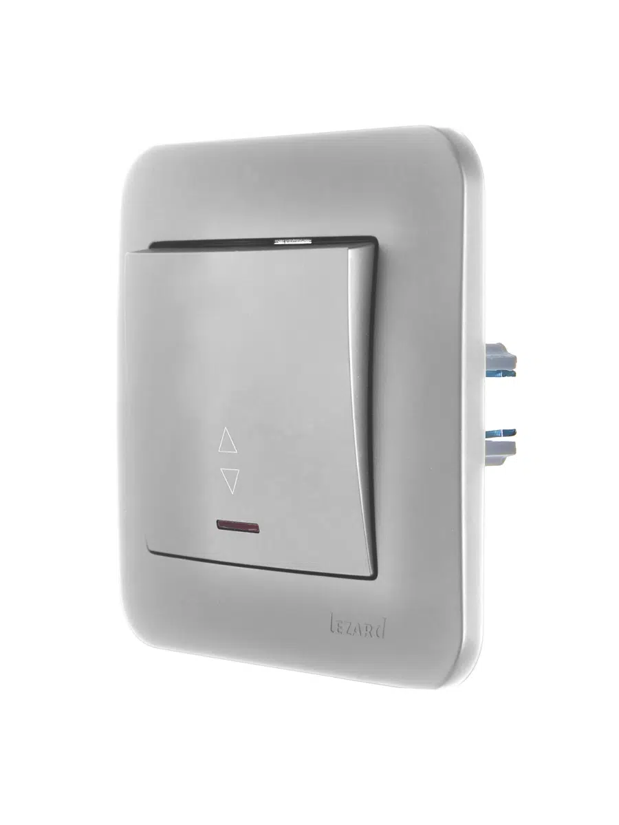 ASTI Выключатель проходной с подсветкой платина LEZARD 7081-3535-114