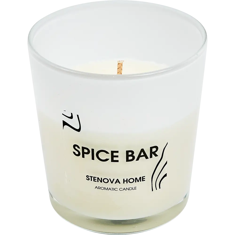 Свеча ароматизированная Spice Bar оранжевая 8.5 см STENOVA HOME STLM-2056169