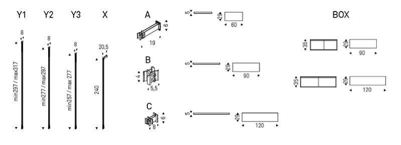 Секционный книжный шкаф Cattelan italia FREEWAY ARCH-00137140 - Вид №8