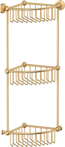 STI 309 Полочка-решетка угловая 3-х ярусная 23 cm 3SC STILMAR MATTE GOLD