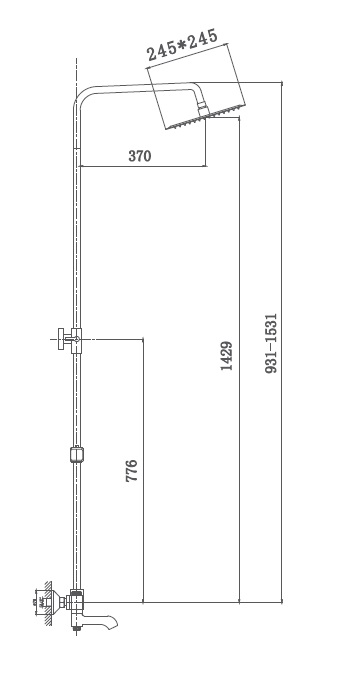 HB2422 Душевая система , хром Haiba  - Вид №2