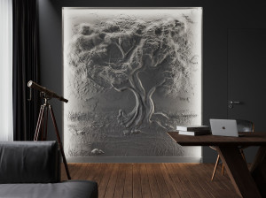 Трехмерная декоративная гипсовая панель