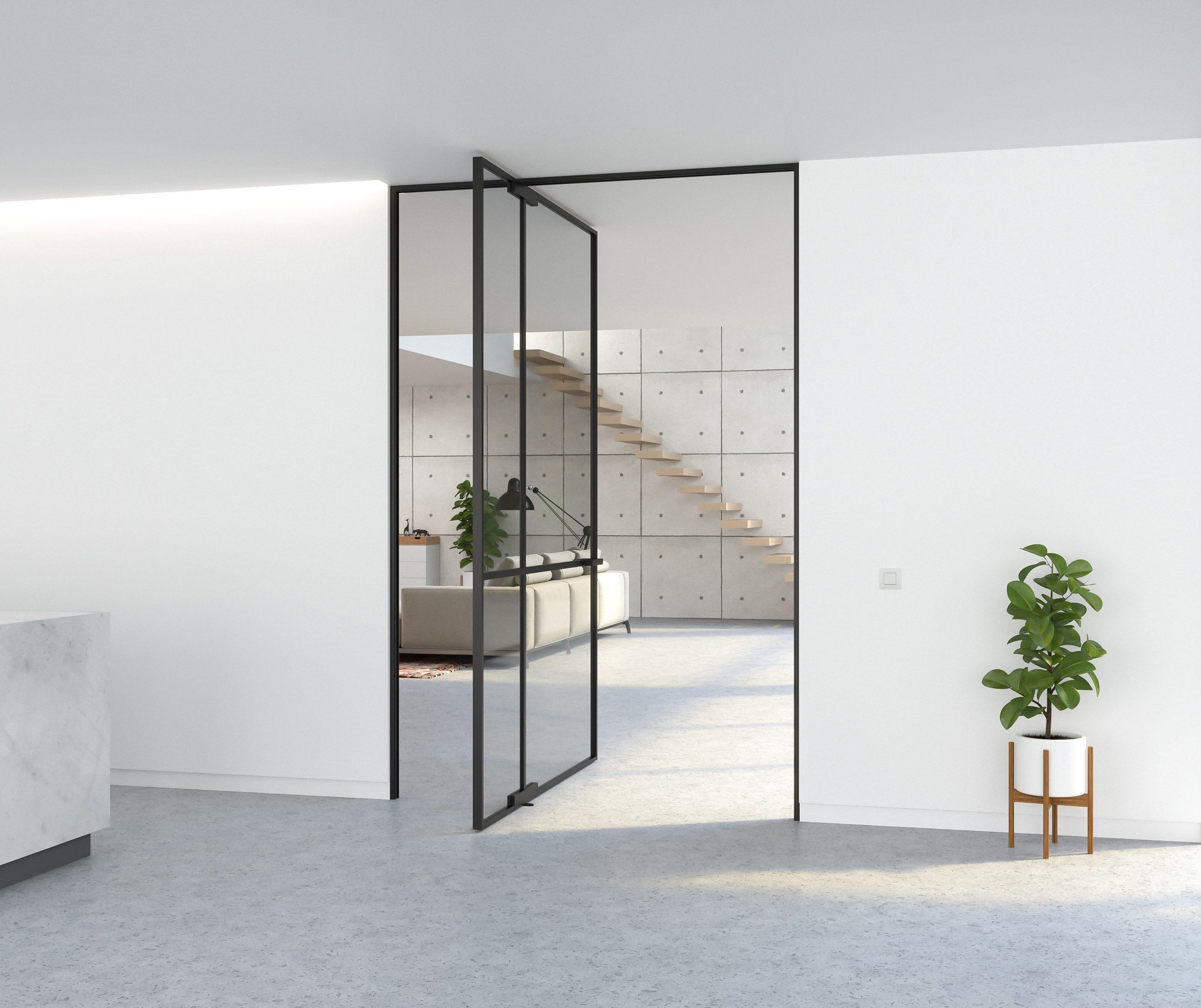 Бескаркасная алюминиевая поворотная дверь Portapivot Portapivot Door systems ARCH-00119222 - Вид №5