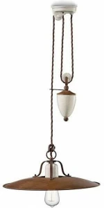 FERROLUCE Регулируемый подвесной светильник из металла Grunge C1436