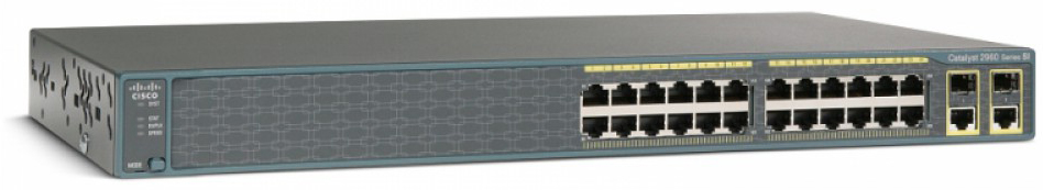 WS-C2960+24LC-S Catalyst 2960 plus 24 10/100 (8 poe) + 2 t/sfp lan lite Cisco Santreyd 