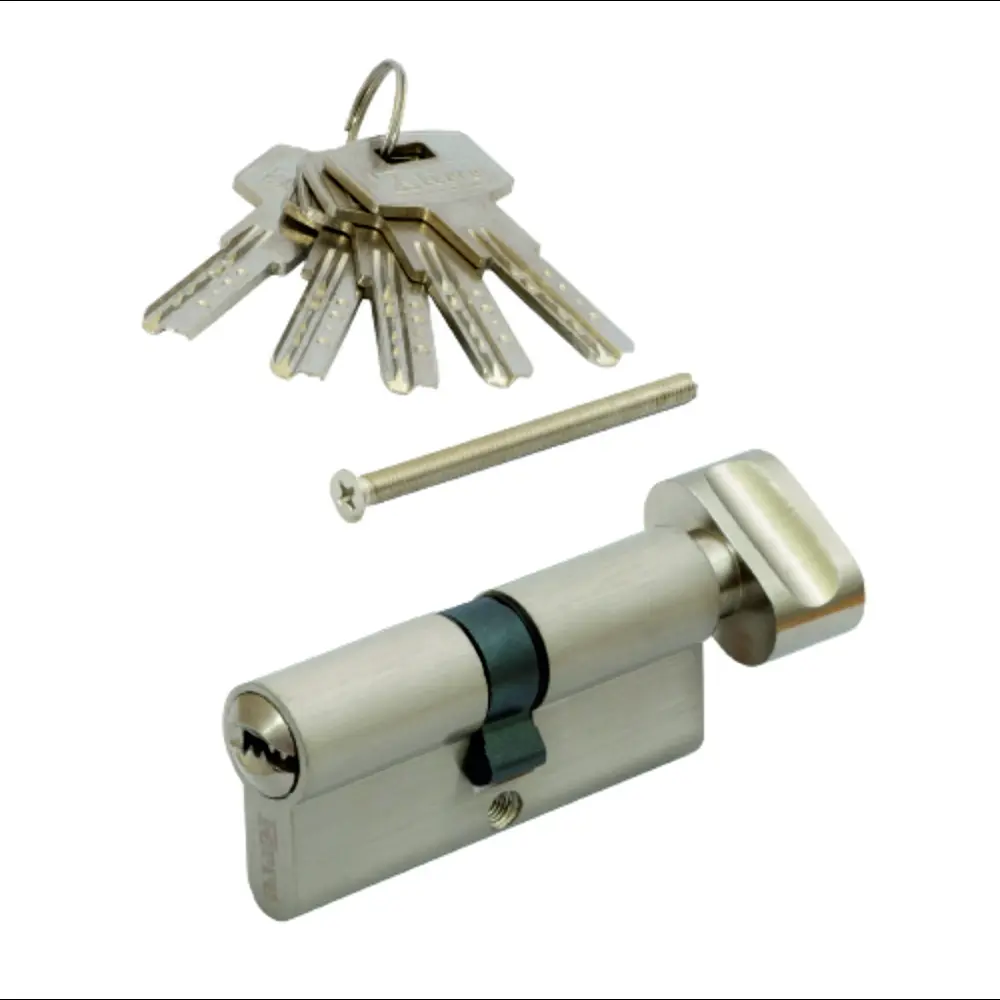 91504556 Цилиндровый механизм личинка Vettore ZN M80 ZC NI (30x50) 5 ключей (Никель) для врезного замка входных и межкомнатных дв STLM-0894609
