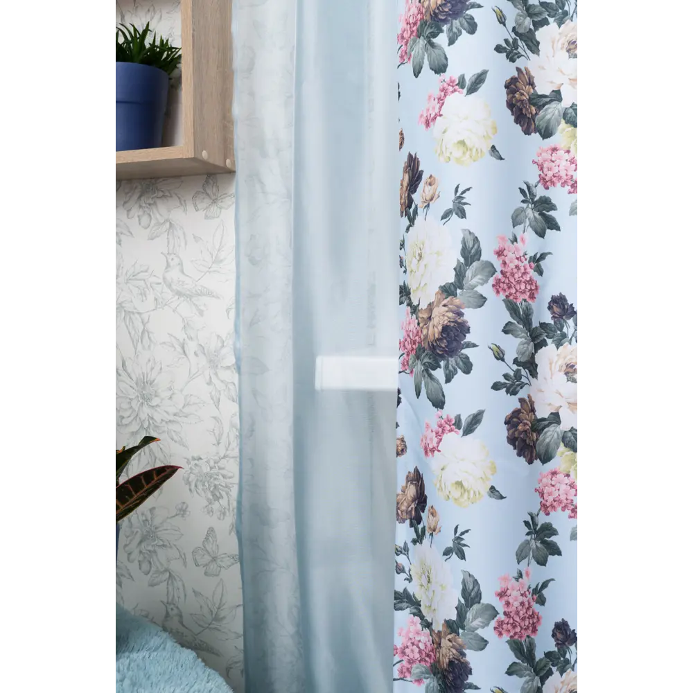 Тюль на ленте 300х280 см микровуаль цвет голубой INSPIRE STLM-2053205 - Вид №7