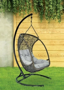 Кресло подвесное черное Albatros ЭКО ДИЗАЙН FLYINGRATTAN 129640 Черный